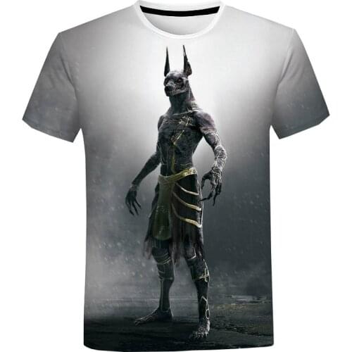 2021 New Retro Style Ancient Horus Egyptian God Eye of Egypt Pharaoh Anubis 3D T Shirts Men Women Harajuku Funny Short Sleeve