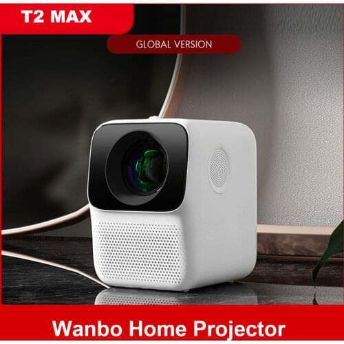 Global Version Wanbo T2 MAX Projector 1080P Mini LED Portable Projector 1920*1080P Vertical Keystone Correction For Home US Plug