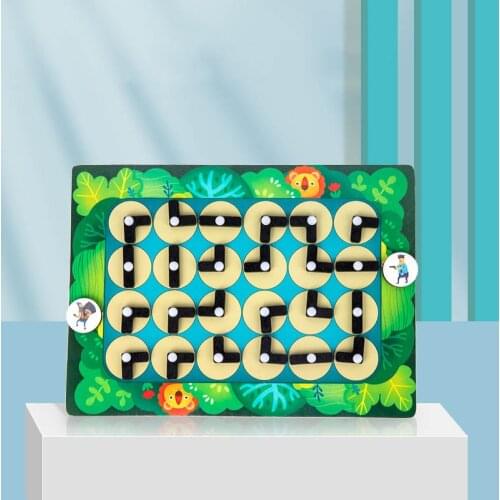 Children Early Education Puzzle Montessori Decompression Toy Puzzle Wooden Toy Thinking Space Training Toys