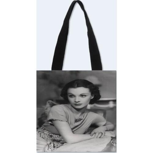 Custom Vivien Leigh printing shoulder bag canvas tote bag shopping travel bags book handbag Two sides printed custom logo