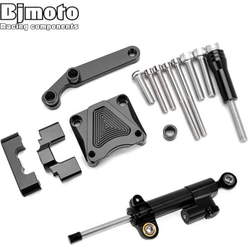 BJMOTO Steering Damper Bracket Accessories For Kawasaki Ninja 300 EX300 Moto Stabilizer Safety Control Shock Absorber Direction