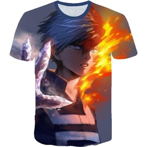 Hot Sale Anime Boku No Hero T-shirt 3D Printed Summer Fashion Popular Short-sleeved Casual T Shirt Unisex Harajuku Top Tees