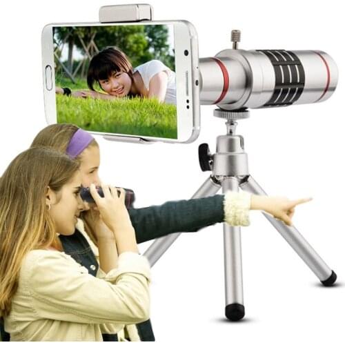 Orsda Mobile Phone Lenses 18x Telescope Camera Zoom Optical Cellphone telephoto Lens for iPhone Samsung Huawei With Mini Tripod