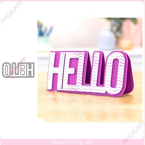 HELLO Letters Metal Cutting Dies for DIY Scrapbooking Photo Album Decorative Embossing PaperCard Crafts Die2021