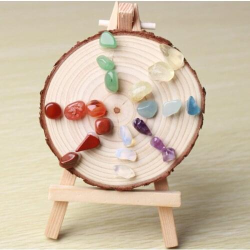 Natural Mineral Specimen Meditation Gems DIY Chakra Disc Gift Box Collection