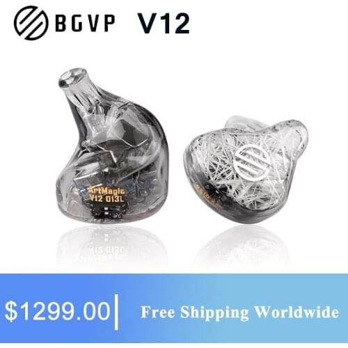 BGVP V12 Earphones Knowles+Soion 12 BA Headphone with 0.78 Detachable Cable ArtMagic V12 Hi-Res Audio Earbuds