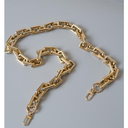 New Fashion Woman Bag Accessory Detachable Parts Replacement Chain Solid Gold Acrylic Luxury Strap Women Shoulder Handle Chain