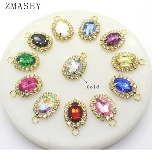 Brand New 10Pcs/Lot of 16*25MM Rhinestone Button Hanging Ring, Sewing Decorative Button DIY Jewelry Embellishment Decoration
