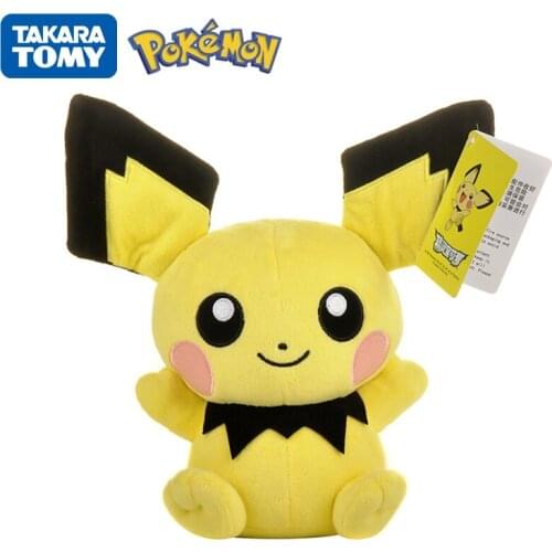 Original 25cm Pokemon pichu ピチューPlush Toy Cute Cartoon Pikachu Bulbasaur Plush Doll Big Doll Pillow Rag Doll Child Birthday Gif