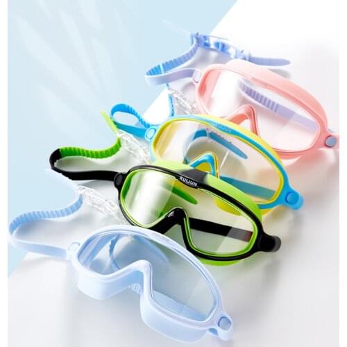 Baby Boys Swimming Goggles Child Girls Waterproof Swim Eyewear Children Professional Large Frame Anti-fog Swim Glasses