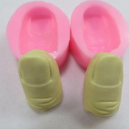 QT0004F Silicone Flexible Food Safety Mold Fingertips Halloween Mould for Resin Clay Fudge Sugar Candy Chocolate Soap Moulds