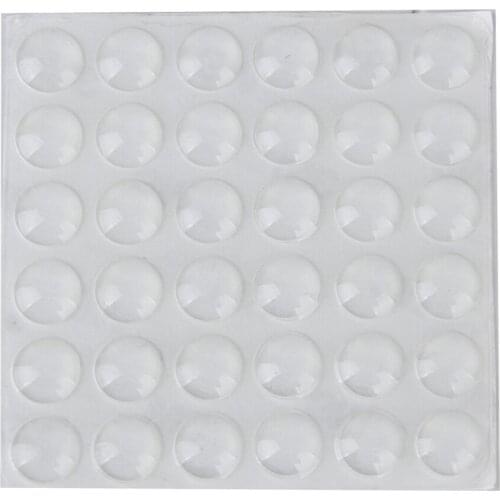 36Pcs Self-Adhesive Silicone Feet Semicircle Clear Bumper Door Furniture Pad