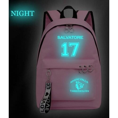 The Vampire Diaries New Trend Women Backpack Wild Fashion School Bag Canvas Teens Girl Boys School bag Mochilas Female