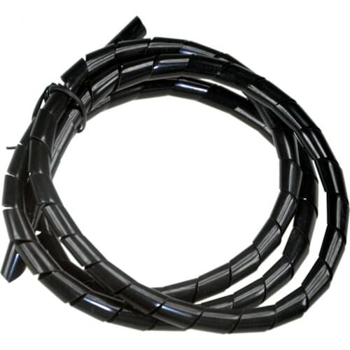 Free shipping 8mm * 15m length white black PE spiral cable wrap spiral wrap band Wrap Tube Computer Manage Cord Cable Sleeves
