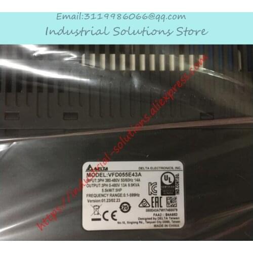 Input 3PH 380V Output 3PH Inverter E-series VFD055E43A 0~480V 13A 0.1~600Hz VFD-E 5.5KW 7.5HP New Original