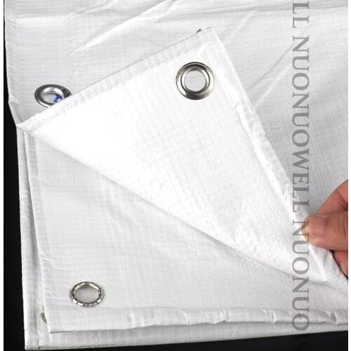 Thickness 0.32mm White PE Tarpaulin Rainproof Cloth Garden Car Canvas Balcony Succulent Cover Truck Waterproof Sunshade Cloth