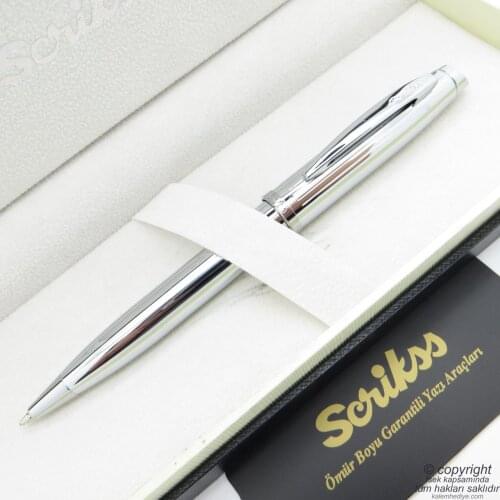 Scrikss 39 Bright Chrome Ballpoint Pen | Scrikss Pen | İsme Special Pen | Gift Pen
