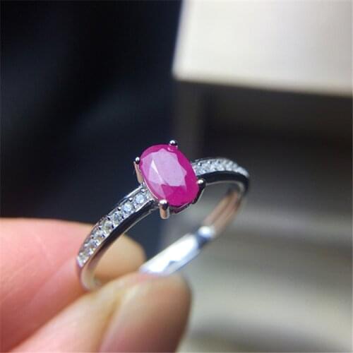 Classic wedding rings women natural blood red ruby ring 925 solid streling silver fashion jewelry Burma ruby ring for woman gift