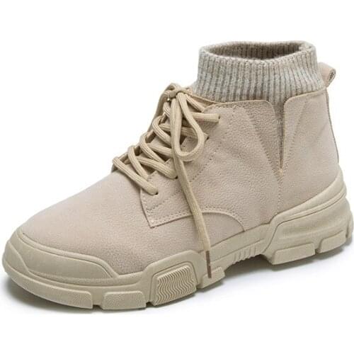 Snow boots 2019 warm fur women winter boots square heels flock ankle boots women shoes lace-up winter shoes woman YYJ292