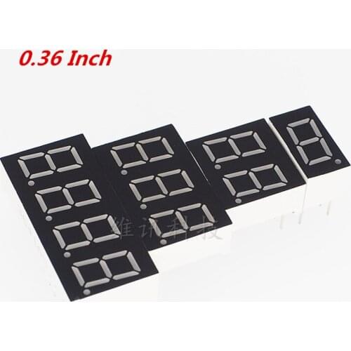 0.36 Inch 7 Segment Common Cathode Common Anode 1/2/3/4 Bit Digital Tube Red Display LED