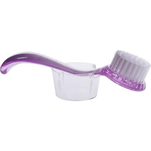 2pcs Soft Brush Scrub Exfoliating Facial Brush Face Care Cleaning Washing Makeup Cleansing Brush With Cap Random Color #52638