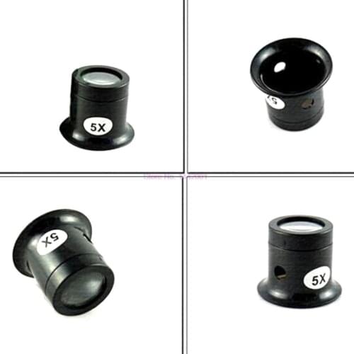 200pcs 10X 5X Jeweler Watch Magnifier Tool 10X/5X Monocular Magnifying Glass Loupe Lens Eye Magnifier Len Repair Kit Tool