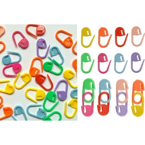 500PCS 11 COLORS Quality Stitch markers holders plastic locking crochet knitting Size 22mm FREE POSTAGE