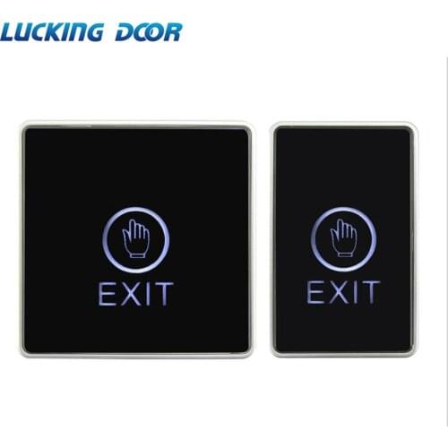 86*86mm Backlight Push Touch Exit Button Infrared Contactless Door Release Switch for access Control System With LED Indicator