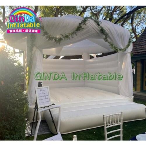 Free shipping cheap Popular inflatable bouncer/inflatable bouncy castle/ white wedding bounce house