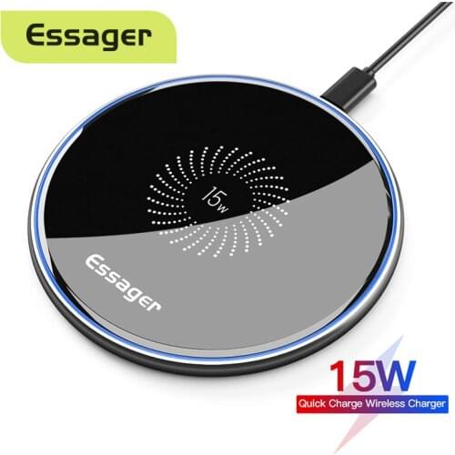 Essager 15W Qi Wireless Charger Fast Wireless Charging Pad Quick Induction Wirless Charger For iPhone 11 Pro max Xiaomi mi 9 Pro