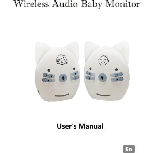 V20 V30 Wireless Digital Safe LED Baby Sound Monitor Audio Home Security Built-in MIC and Speaker for Two-way Audio Monitoring
