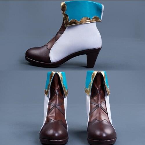 Anime Genshin Impact Barbara Cosplay Costume Shoes Boots Noble custom shoes Lolita cute shoes cartoon Fashion restore animation