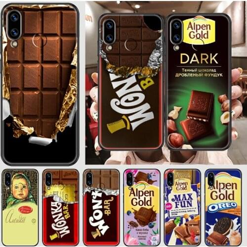 Chocolate Russian Phone case For Huawei Honor 6 7 8 9 10 10i 20 A C X Lite Pro Play black painting hoesjes soft back silicone