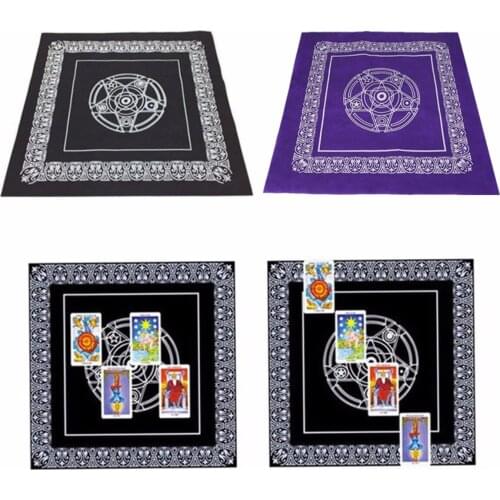 Black Purple Altar Tarot Tablecloth Table Cloth Decor Divination Cards Tapestry