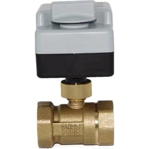 DN32 DN40 DN50 AC220V 2 Way 3 Wire Motorized Ball Valve Electric Actuator with Manual Switch