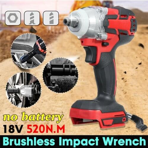 Dreamburgh 18V 520Nm Electric Impact Brushless Wrench Torque Drill 1/2" Cordless Electric Wrench for Makita Battery Power Tools
