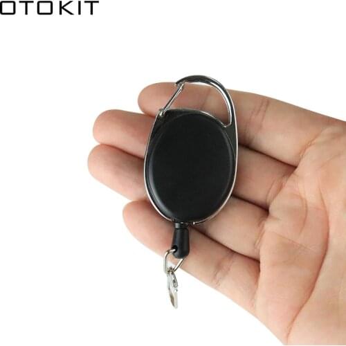 Resilience Steel Wire Rope Elastic Keychain Sporty Retractable Alarm Key chain Anti-lost telescopic key ring Keys trinket
