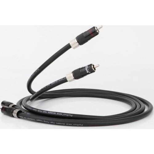 Preffair Hi-End X418 99.998% High Purity Copper RCA to RCA Male Audio Cable with R1738 RCA Plug Interconnect Cable HiFi