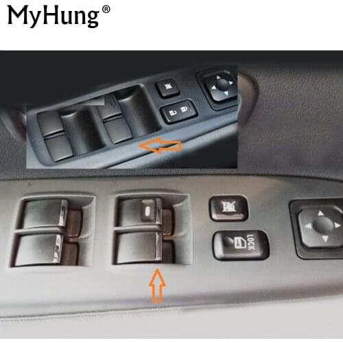 7pcs set Stainless Steel Lifter Window Button Trim Sequins For Mitsubishi Outlander 2007 To 2012 Pajero Sport ASX 2013 2014 2015