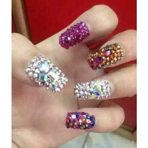 Beauty Nail AB Water Drill Magic Color Drill Flat Bottom Drill Phototherapy Armor Jewelry Car Mobile Phone Shell Sticking Makeup