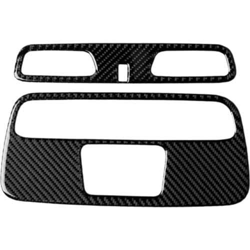 Carbon Fiber Front Reading Lamp Cover For Chevrolet Camaro 17+ Light Trim 2017-2021 Year Black Auto Parts