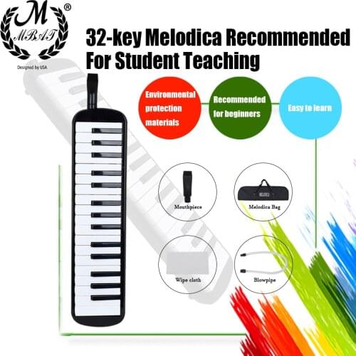 M MBAT High Quality 32-Key Melodica with Carrying Bag Musical Instrument for Music Lovers Beginners Gift Exquisite Workmanship
