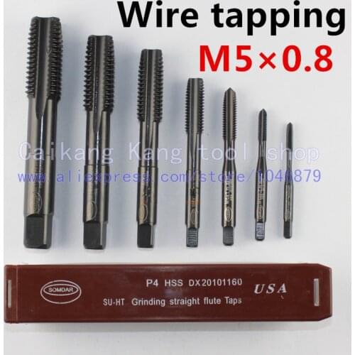 M5 * 0.8. Wire tapping. Straight flute taps. Material: HSS. Accuracy class: 6H. SOMDAR. M5 * 0.8