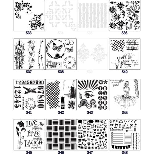 Layering Stencils Template For Walls Painting Scrapbooking Stamping Craft Album Embossing Decorative Paper Card Template