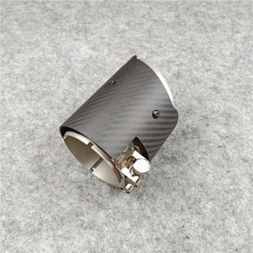 1 Piece Car-styling Matte Carbon Fiber Single Exhaust Tip Muffler End Pipe Exhaust Tip For M2 M3 M4