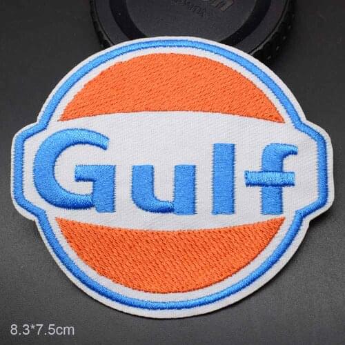Letters Gulf Iron On Embroidered Clothes Patches For Clothing Wholesale