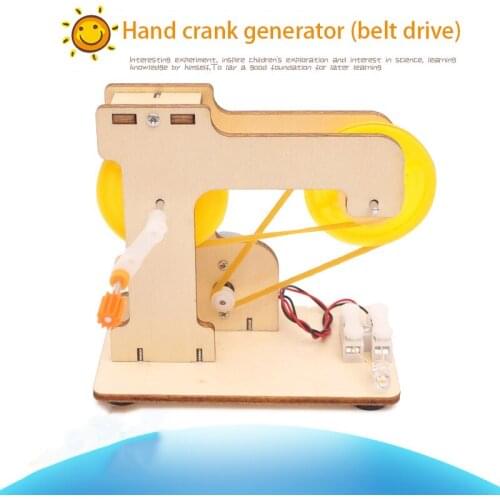 Diy technology small production hand crank power generation experimental primary school science and technology small invention