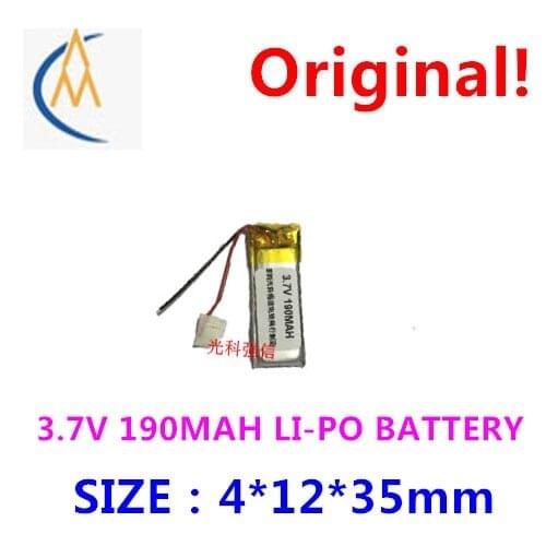 Brand new 3.7V polymer lithium battery 401235 190mah MP3 Bluetooth headset / device / mini speaker Walkman