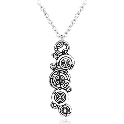 TV Series Dr Who Gallifreyan Necklace Dr Mystery Pendant Link Chain Necklace for Women Men Fashion Accessories Jewelry