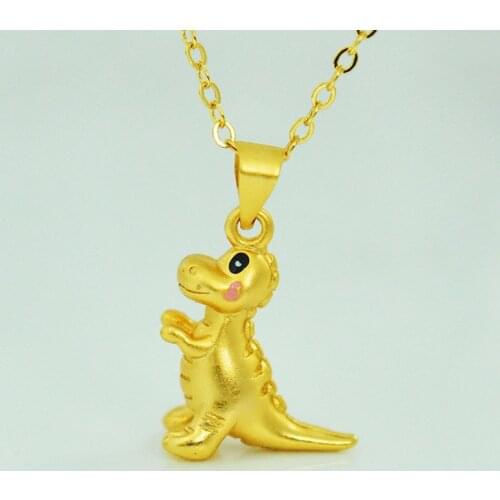 KOFSAC Trendy 925 Sterling Silver Pendant Necklaces For Girl Birthday Jewelry Cute Tyrannosaurus Dinosaur Necklace Boy Best Gift